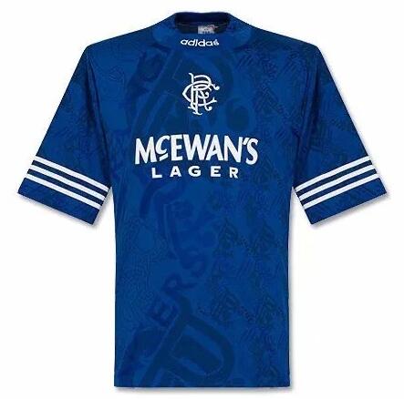 1994-96 Rangers Retro Home Kit Soccer Jersey